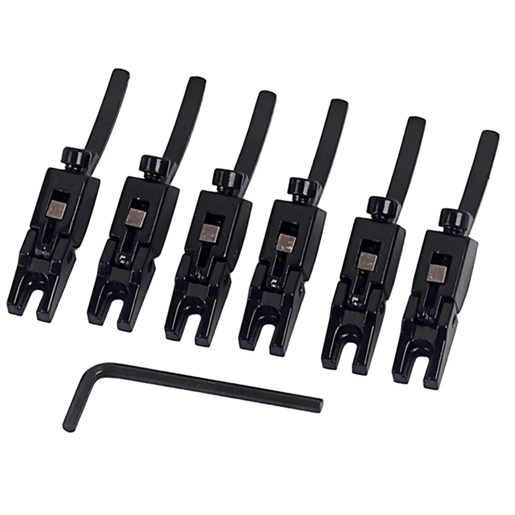 

6PCS/Set Locked String Saddle Tremolo Bridge Guitar Bridge String Saddles For Electric Guitar Black Guitar Accessories Hot