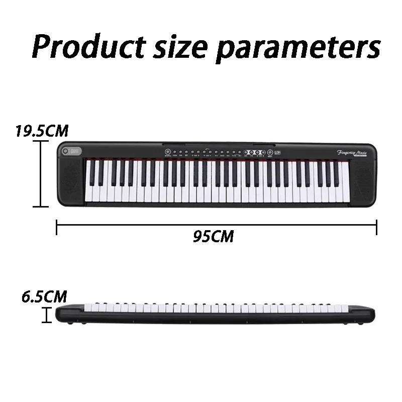 61 Key Electronic Organ Portable Children Adults Beginner Electronic Piano Professional Intelligent Keyboard Instruments