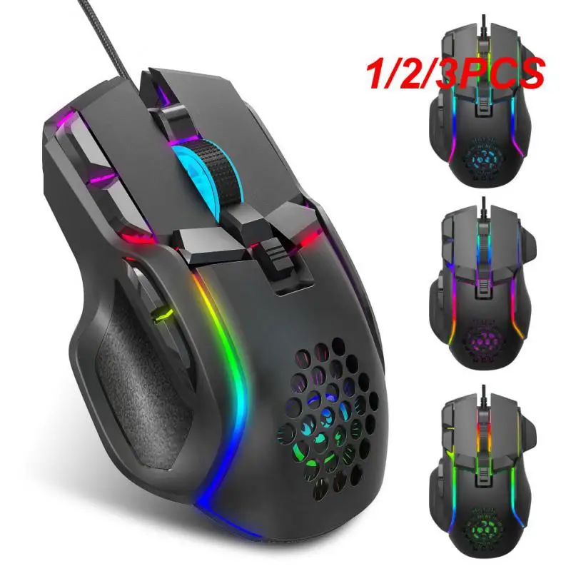 

Мышь игровая механическая, 12800 DPI, RGB-подсветка, 1/2/3 кнопки