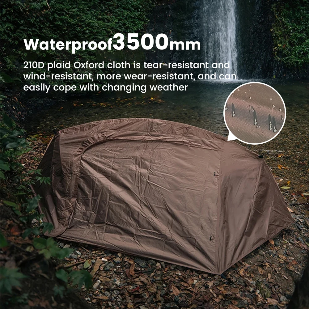 Camping Tent Sonuto-Camping Tent For Single Person Lightweight Nylon Tent Tactical Shelter With Mosquito Net Anti-Mosquito Waterproof Field