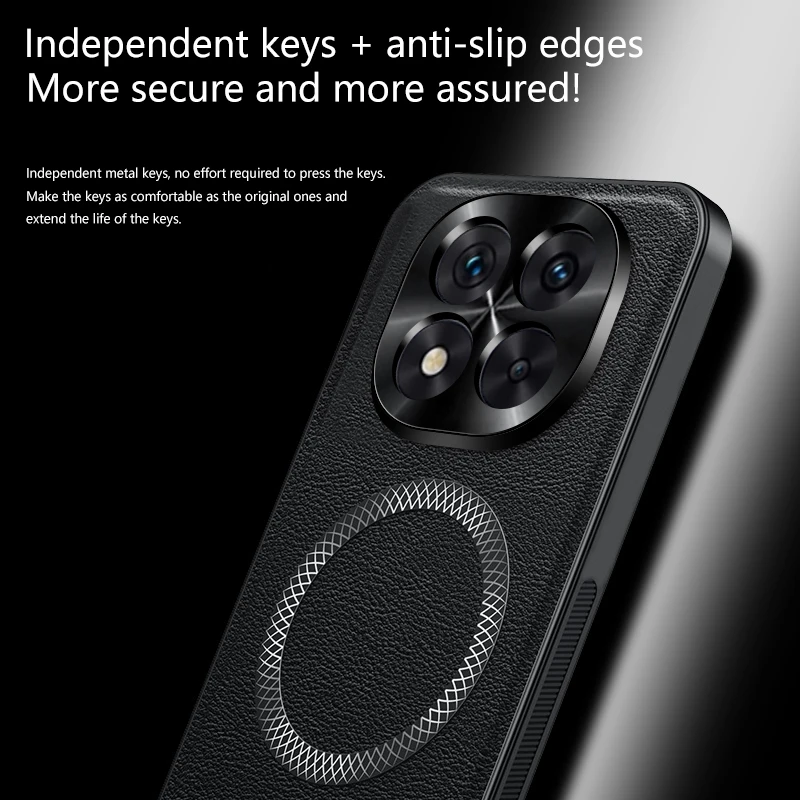 Leather Full-Cover Magnetic Waterproof Shockproof Fingerprint-Resistant Phone Case