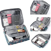 Portable 3 layers Makeup Organizer Bag Mesh Divider Cosmetic Cases  Waterproof Toiletries Pouch Travel Storage Tools  Wash Bag 1
