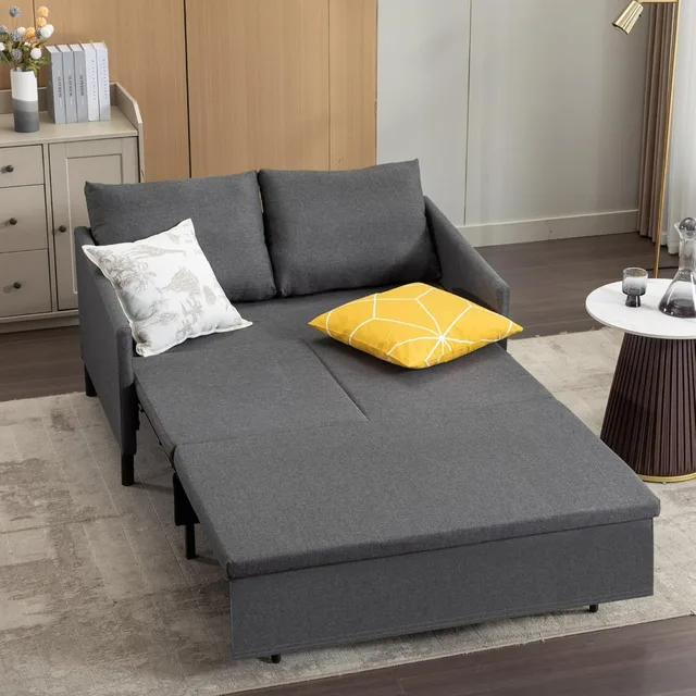 Sofa Bed, Convertible Sleeper Loveseat Sofa Couch with Pullout Bed and Storage for Living Room, Bedroom, Balcony, Sofa Bed 1