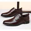 Designer Leather Platform Business Dress Shoes for Men Fashion Soft-soled Casual Spring Autumn Men's Point-toe Wedding Shoes Men 2