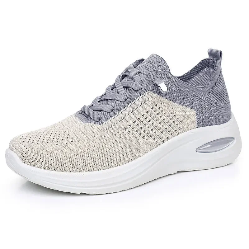 2025 Spring/Summer New Thick soled Knitted Sports Shoes - Running Shoes Fashion Sports Women's Shoes sneakers women 6