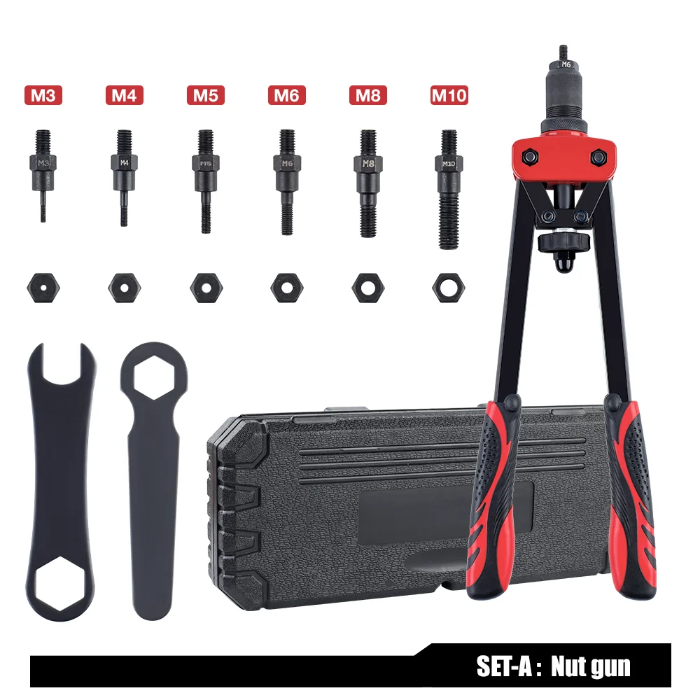 مسدس صواميل البرشام اليدوي، متوافق مع الصواميل M3،...