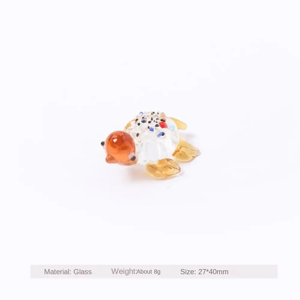 Fashion Colorful Sea Turtle Figurines High Borosilicate Glass Sea Turtle Sea Animal Collectibles Tiny Turtle Glass Ornaments