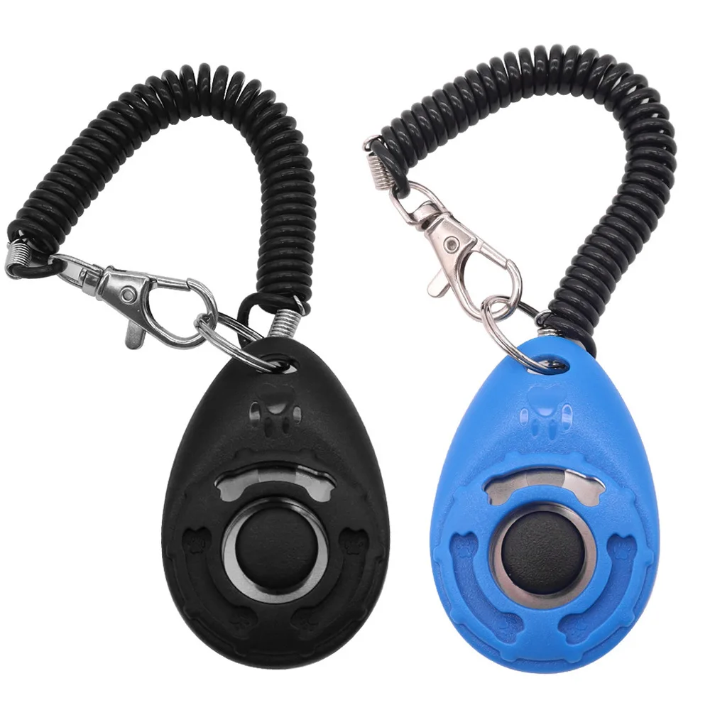 5366-51e5b6.jpg Clicker de adiestramiento para perros y gatos.Correa ajustable para la muñeca.