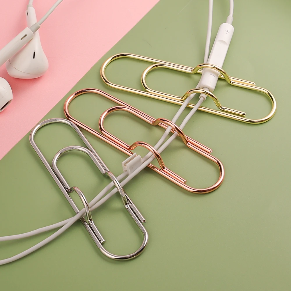 1-15PCS Metal Pen Holder Paper Clips Notebook Bookmarks Photo Memo Ticket Storage Paperclip School Office Stationery Supplies paper clips