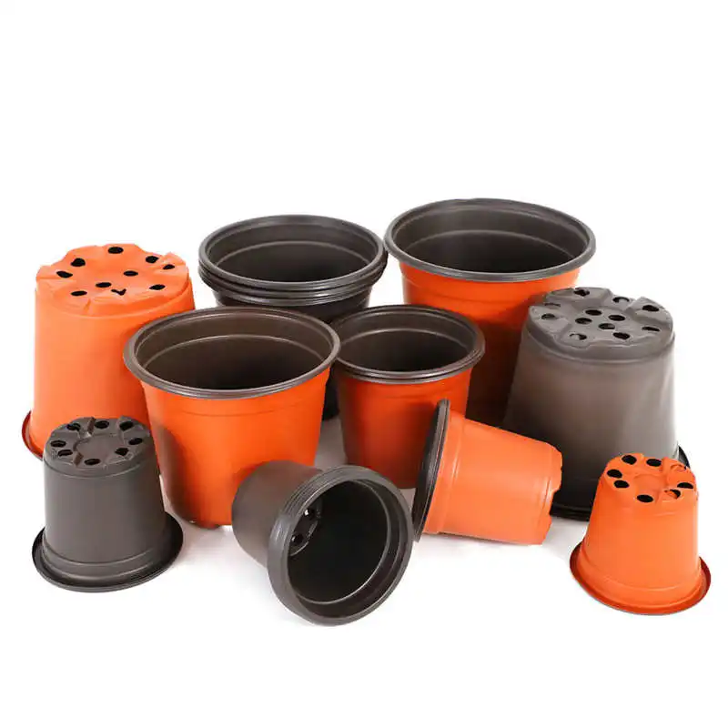 

90-190mm Thickened Plastic Plant Nursery Pot 2 Color Seedling Pot Flower Plant Container for Home Garden Plant Pot