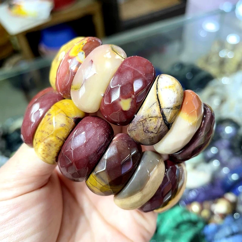 Neues 12X24MM Naturstein Amethyst Tigerauge Achat Amazon Energie Edelstein Armband für Männer und Frauen Yoga Charm Paar Schmuck Geschenk – Detail 1