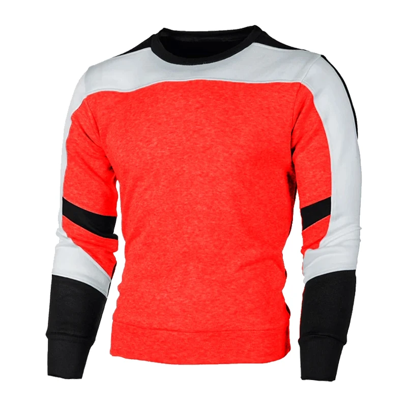 Animal Game Men's Casual Sweatshirt Color Block Streetwear Crewneck Autum Pullover Sweatshirts Outdoor Sport Jumpers for Man