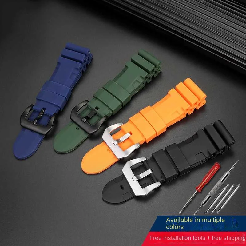 93.PANERAI用   24mm-22mm Panerai Black Rubber Strap 24/22 | US Panerai Official Website