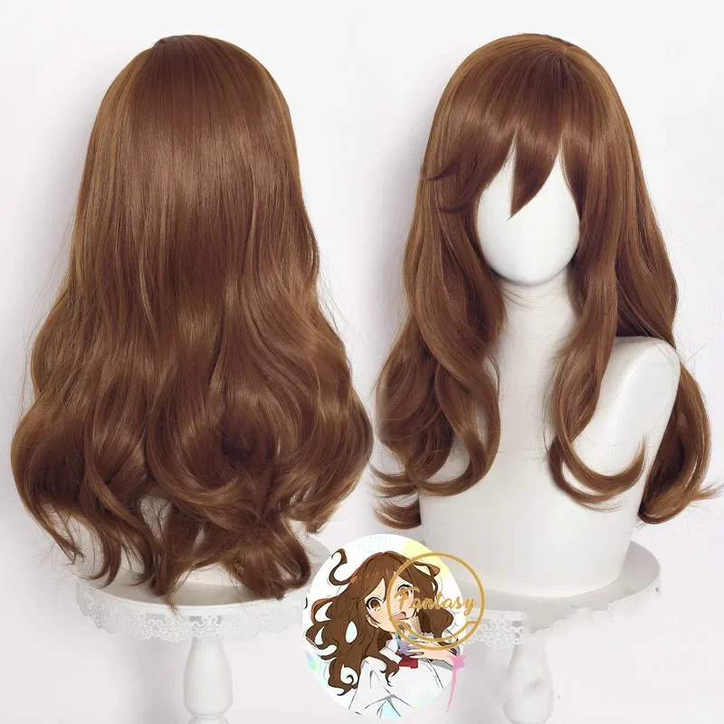 

Kyoko Hori Cosplay Wig Women Long Curly Wave 60cm Brown Wigs Heat Resistant Synthetic Hair for halloween costume + Free Wig Cap