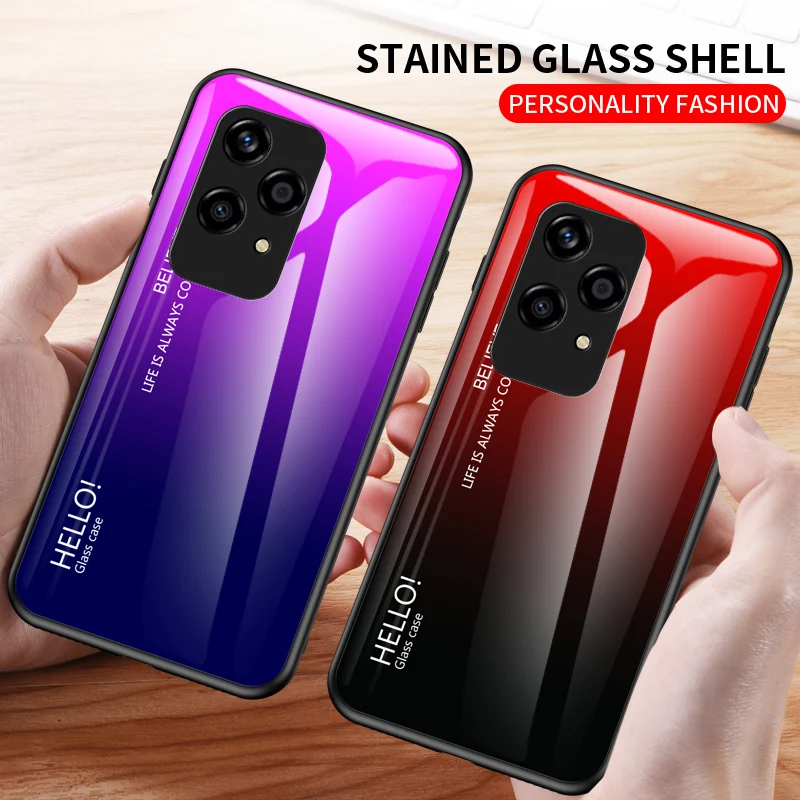 Gradient Tempered Glass Case - Colorful Protective Cover