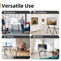BEISHI Rolling TV Stand Mobile TV Cart with Wheels for 32"-65" TVs Heavy Duty Floor TV Stand with Storage Shelf TV Mount Stand - Image 6