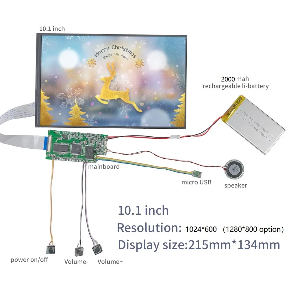 10.1inch Digital Screen With 1G memory Battery Memory For Client DIY Birthday Card/Invitation Card/ POP Display advertising