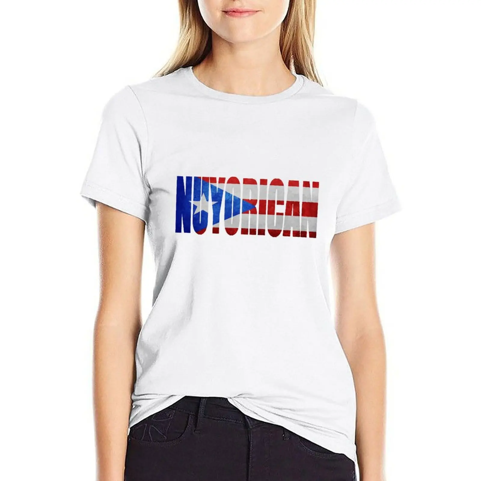 

Nuyorican T-shirt graphics female vintage clothes white t-shirts for Women