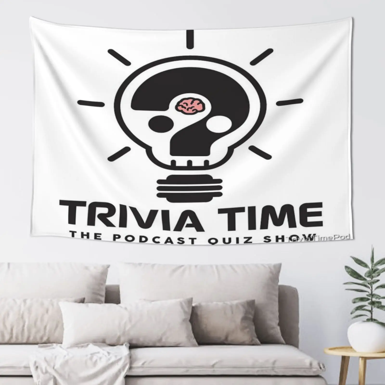 Trivia Time Podcast Decoration For Home Tapestry On The Wall Horizontal 