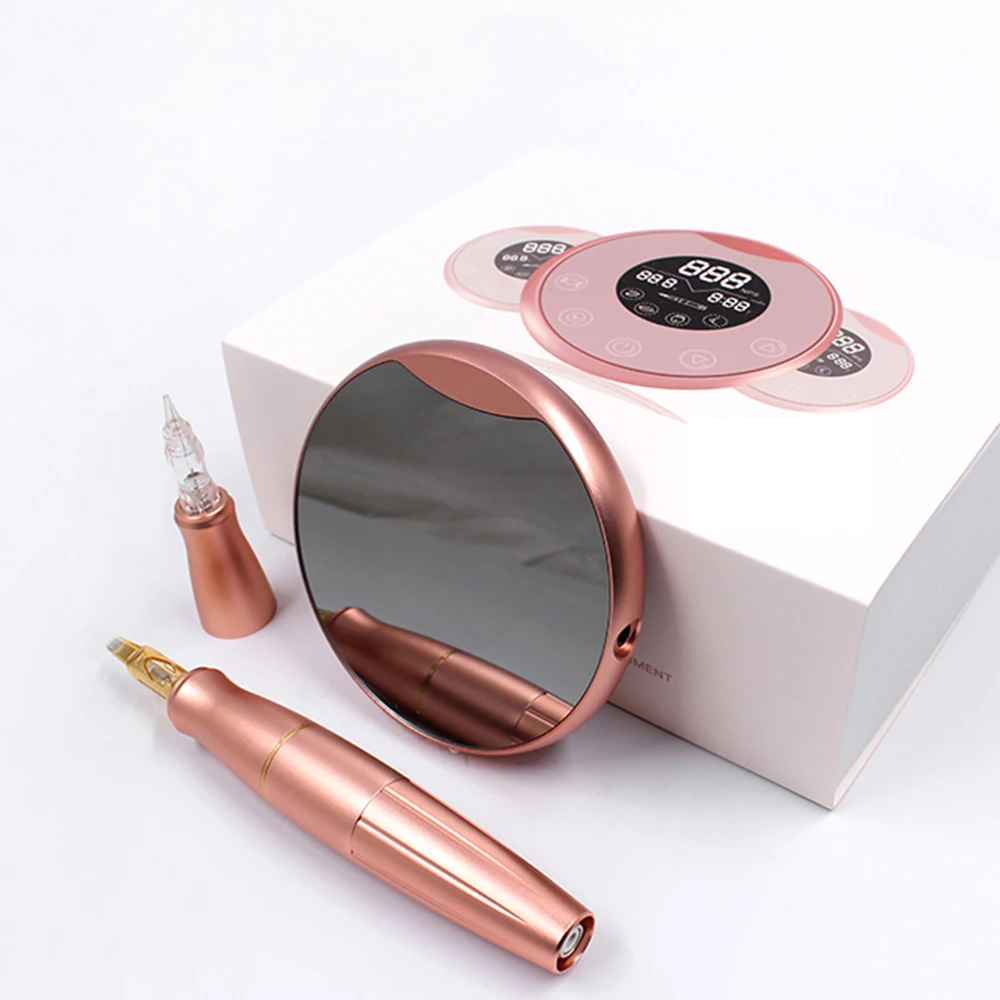 P90 Permanent Makeup Tattoo Kit Include Digital Power Supply Pen 10 Needles