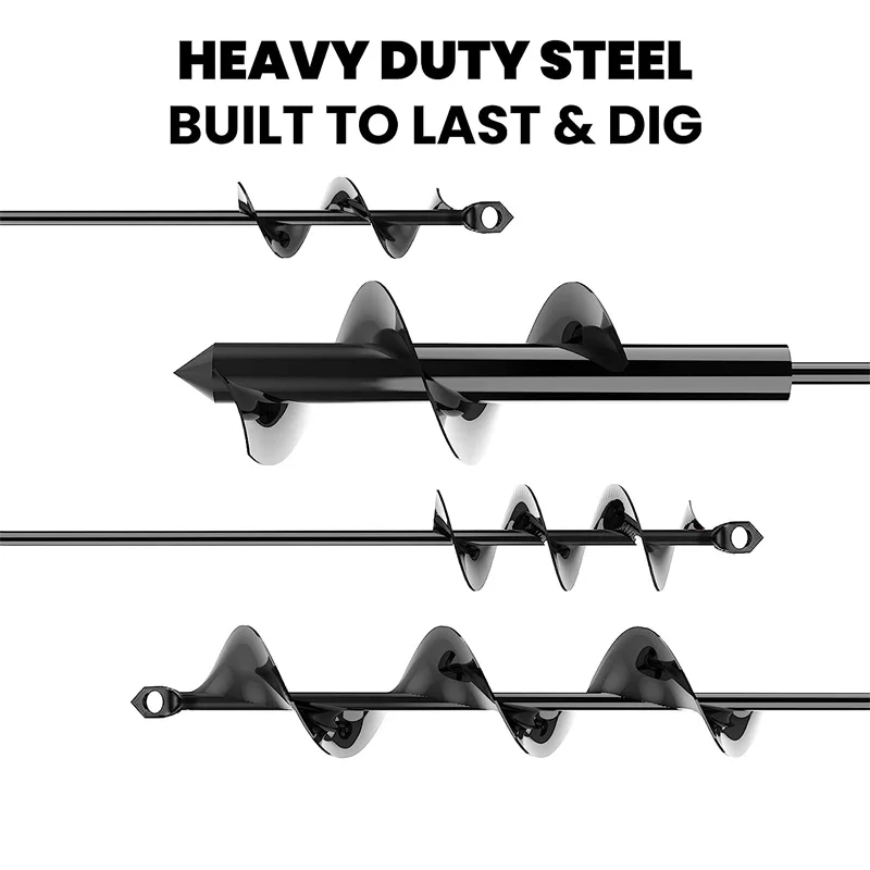 9 rozmiarów narzędzie do świder ślimakowy ogrodowego z otworami o spiralnym układzie koparka wiertarka do robót ziemnych wiertło do ziemi do sadzenia nasion ogrodnicze sadzarka do kwiatów ogrodzeniowe
