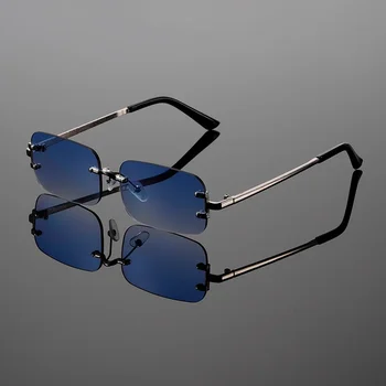 GM LUMIAS Occhiali da sole rettangolari senza montatura da uomo Moda vintage sfumato occhiali da sole multicolori da donna nuove tonalità di design di marca alla moda 1