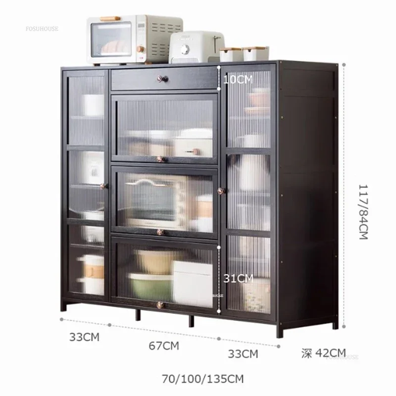 Modern Kitchen Cabinets Small Apartment Multi-layer Kitchen Cabinet Multi-functional Multi-layer Floor-standing Storage Cabinets 6
