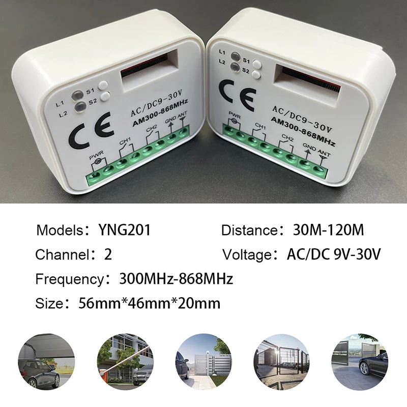 RX-MULTI Garage Receiver Controller For 868MHz HORMANN HSE2 HSE4 HSM2 HSM4 HS1 HS2 HS4 HSZ1 HSZ2 HSP4 Garage Door Remote Control