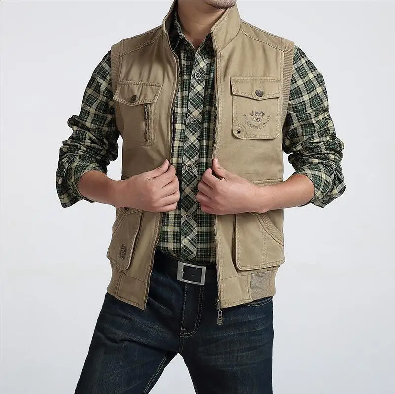 Marc & Janie Boys Denim Vest Jacket - 100% Cotton V-Neck Sleeveless Zip-Up With Multi Pockets