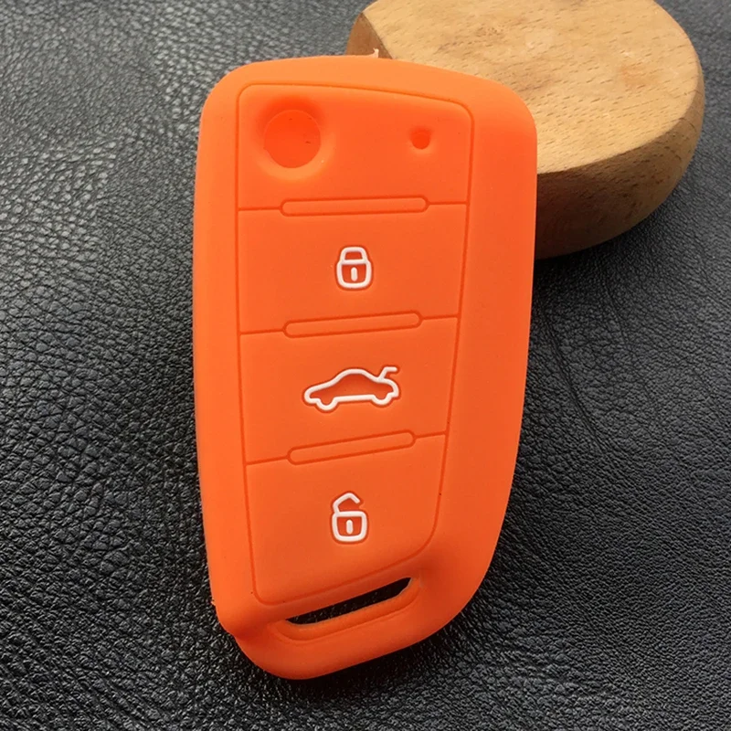 Key Case Cover Key Case Silicone Car Key Cover Case For JAC S2 Refine S3 S4 S5 S7 R3 A5 3button key Accessories