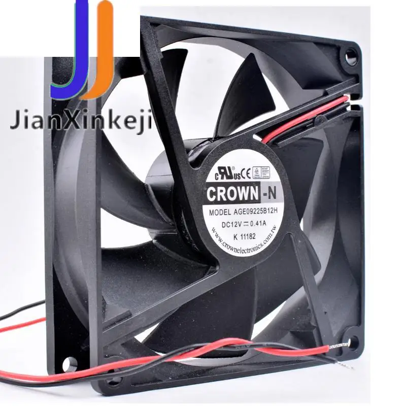 Original AGE09225S12H 9cm 9025 12V 0.41A computer chassis power cooling fan