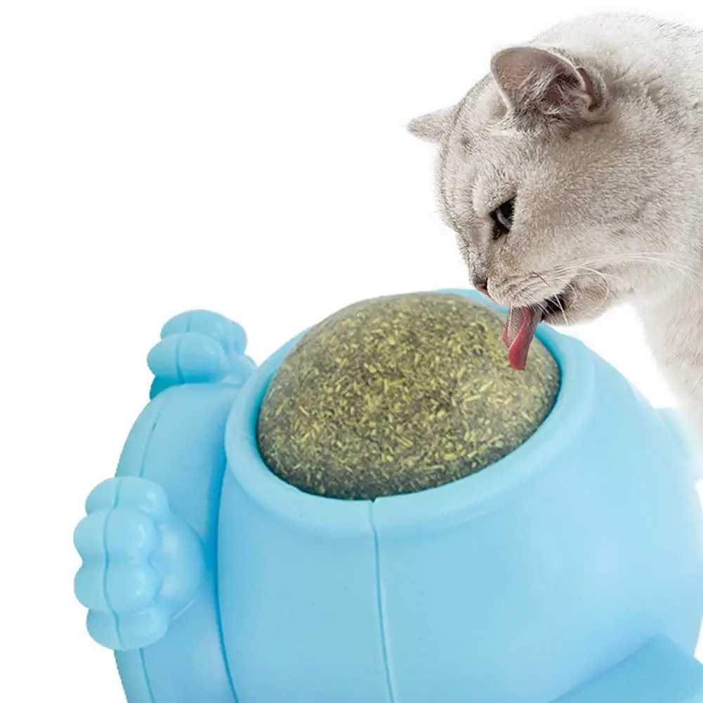 Gatti Catnip Ball Actinidia Pulizia Dei Denti 360 Gradi Rotante Erba Gatta Giocattolo Da Masticare Commestibile Cat Lick Tratta Giocattolo Forniture P