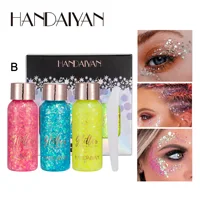 3Pcs Eye Glitter Nail Hair Body Face Stickers Gel Art Loose Sequins Cream Diamond Jewels Rhinestones Makeup Party Festival 2