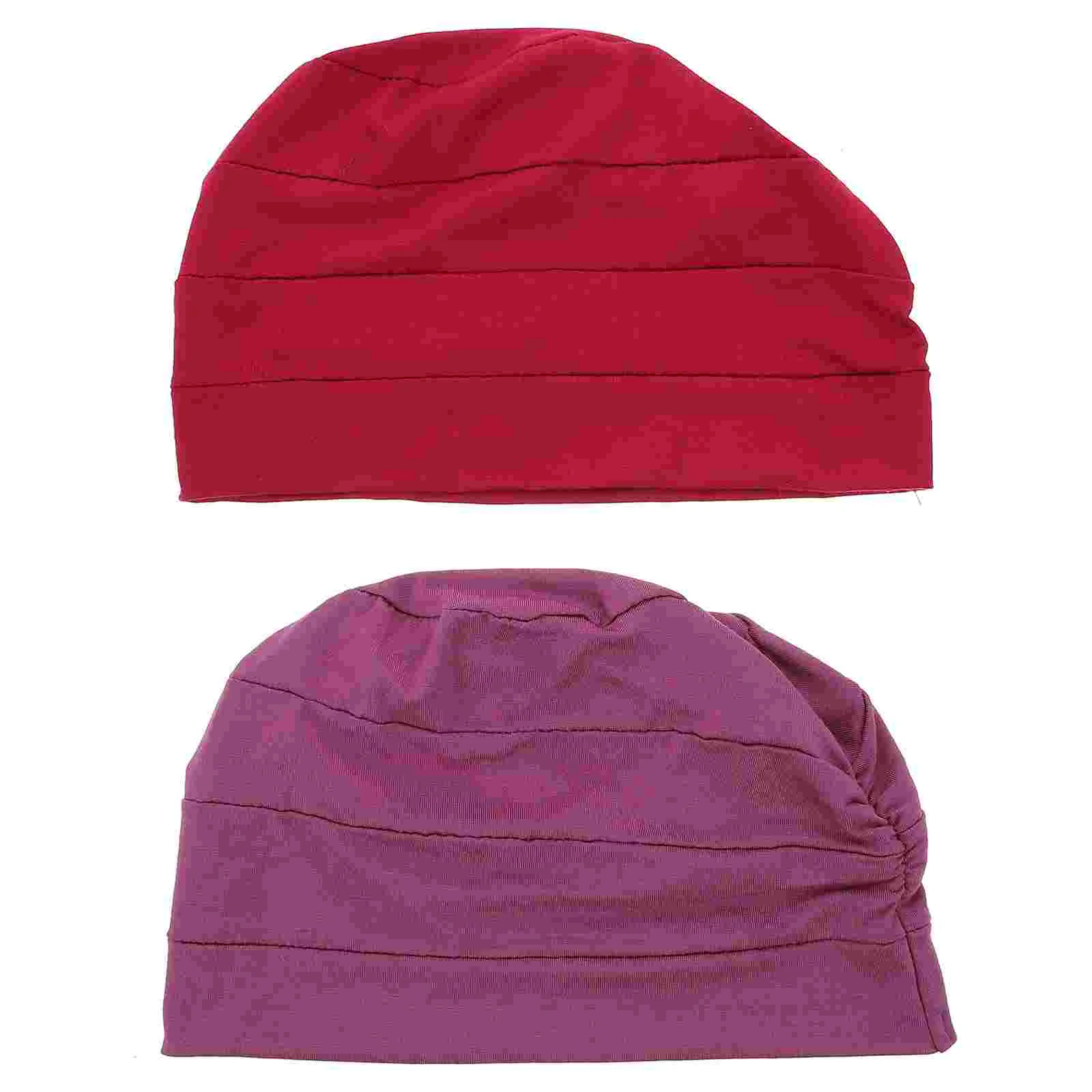 HENGBIRD Set 2 Berretti Donna Sottile con Borsa – Cappello Leggero Traspirante per Chemioterapia, Notte o Uso Quotidiano – Cuffia Estiva da Donna per Regalo e Viaggio