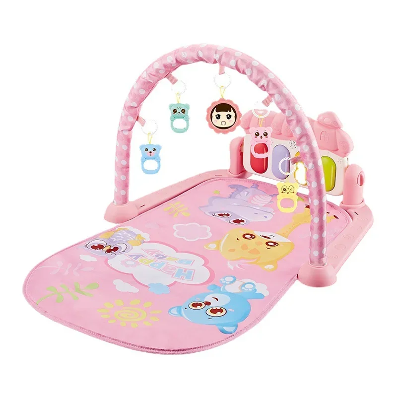 Baby Music Rack Play Mat Puzzle Carpet with Piano Keyboard Infant Playmat Gym Crawling Activity Rug Toys for 0-12 Months Gifts musical playmat crawling blanket baby play gym toys