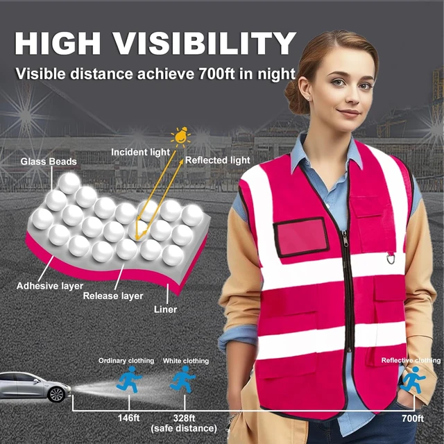 Custom Logo Safety Vest - Multi-colours
