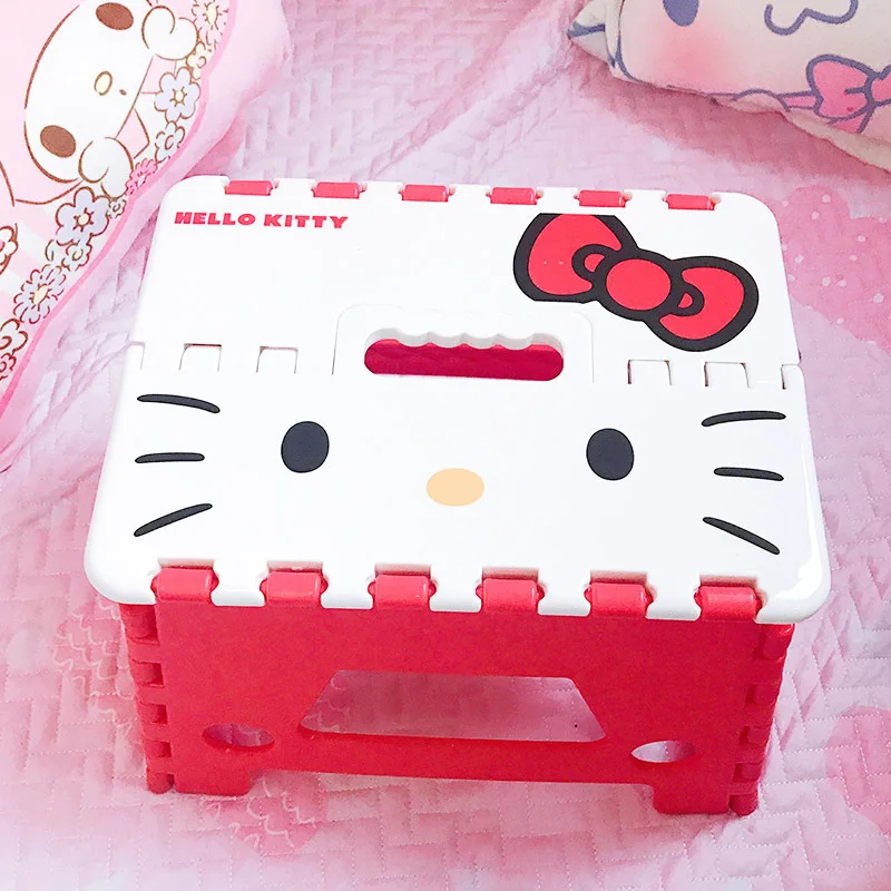 Sanrio Hello Kitty折りたたみスツール子供用、ポータブル屋外
