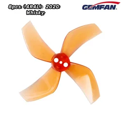 GEMFAN 4 - Blade PC Propeller Set - 2 - Inch 50.3mm (8pcs 2020 Whisky)