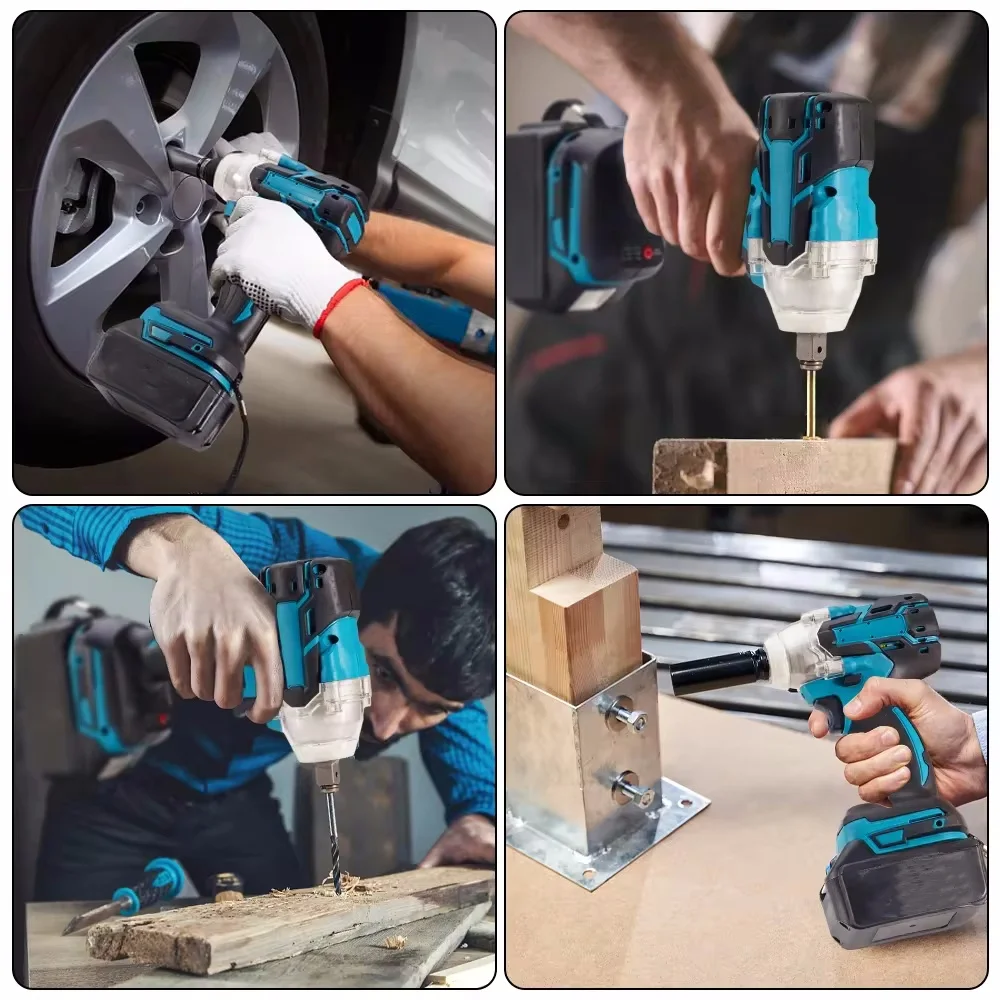 Cordless Electric Impact Wrench Power Tool Brushless Electric Wrench Hand Drill Socket For 21V Battery 3