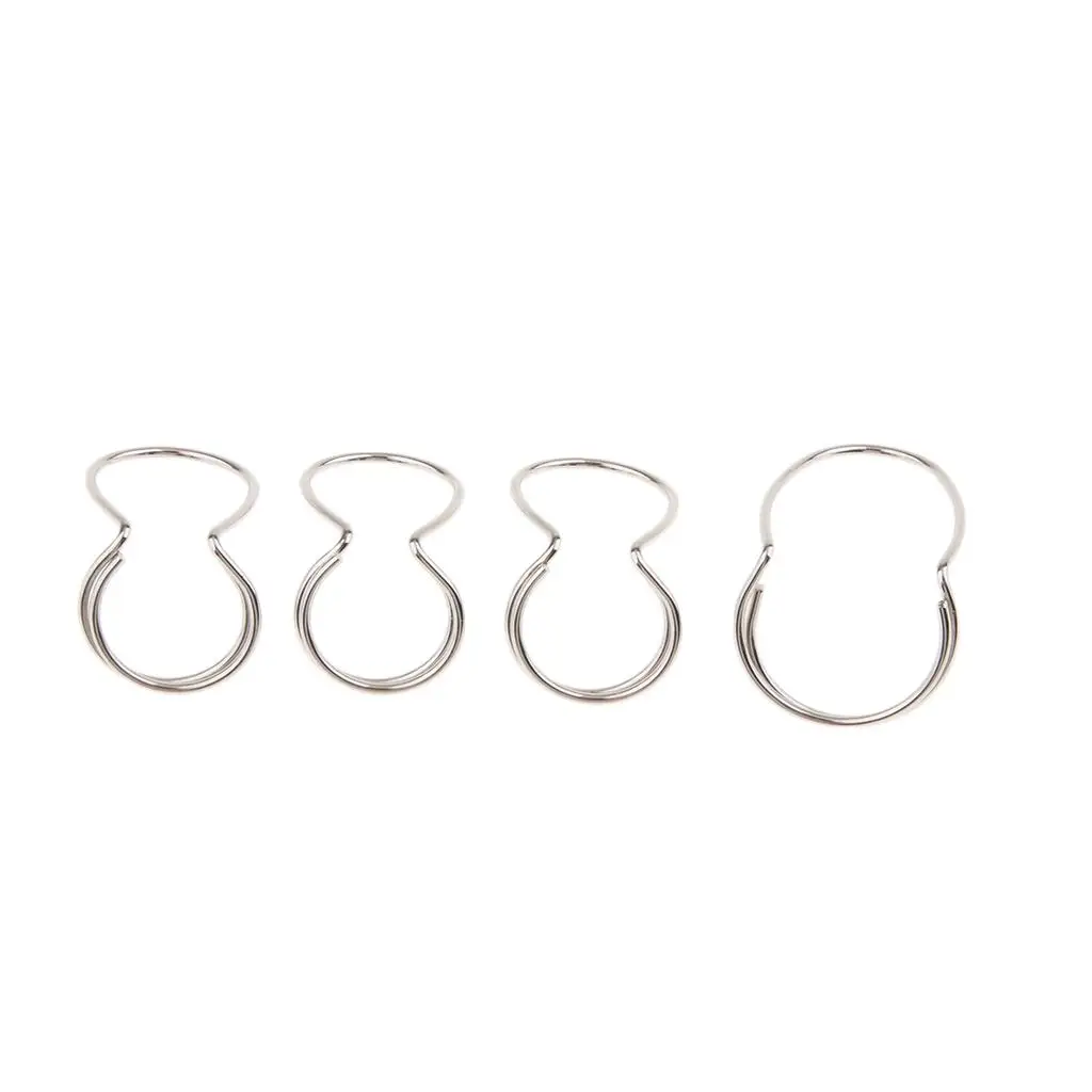 Pack Of 4 Guitar Finger Picks for Guitar Bass Accessory Silver