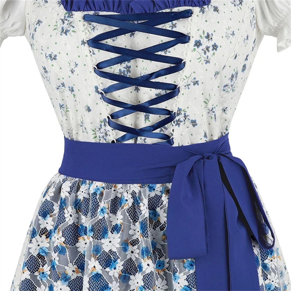Womens Oktoberfest Outfit Adult Bavarian Costumes Halloween Cosplay Outfits Female Beer Clothing Fancy Masquerade Party Costume
