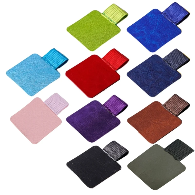 

5 Pieces Self Adhesive Leather Pen Holder Adjustable Pen Loop Holder with Elastic Band Anti-lost Pen Stationery Supplies
