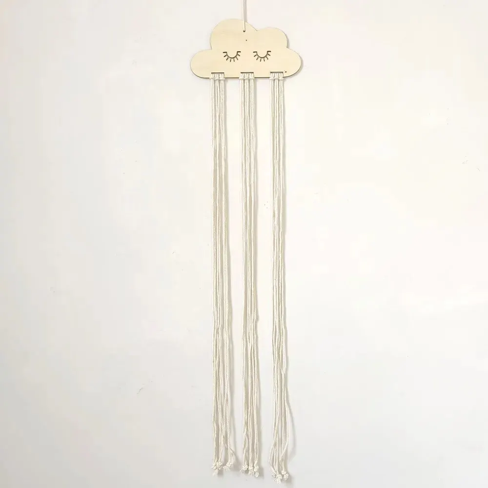 EW Nordic Style Solid Wood Cloud Style Accessories Jewelry Storage Tool Hair Clips Storage Organizer Princess Hairpin Hair Band Bow Storage Pendant DIY Accessories Bag