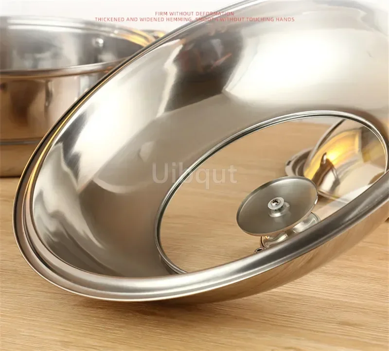 24-38cm Frying Pans lid Wok Pan Lids Stainless Steel Pot Lid General Pan Kitchen Glass Lid Tempered Frying stove cover glass pot lid glass lid