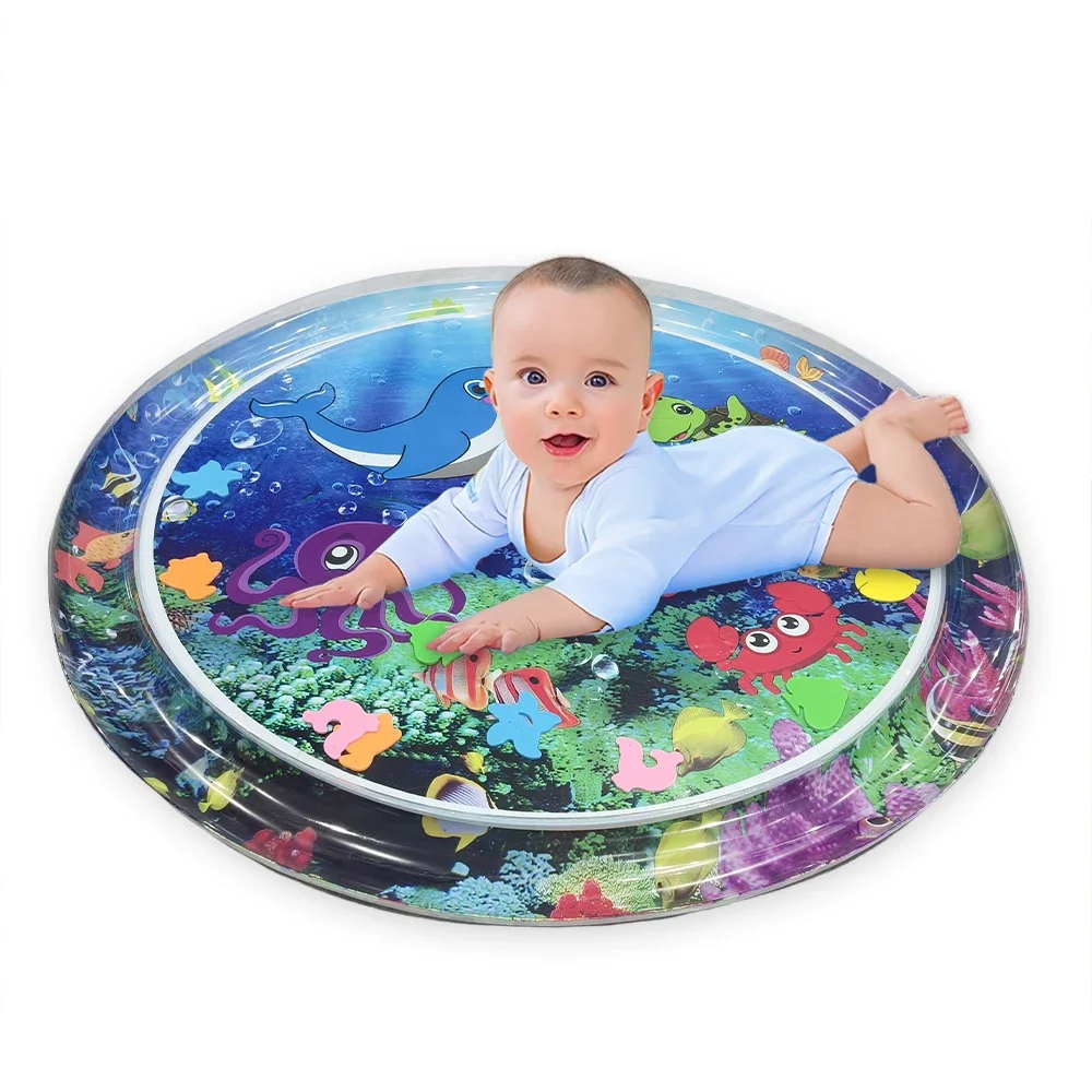 1pc 100cm/39.37inch  놀이 물 매트 보라색 문어 풍선 PVC 놀이 매트 ..