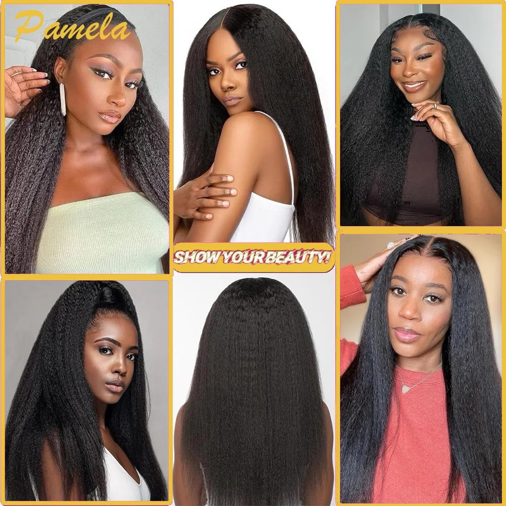 Kinky Straight Feather Crochet Braids 100% Human Hair Extension Knotless Crochet Hair Braided Glueless Human Hair Extensions