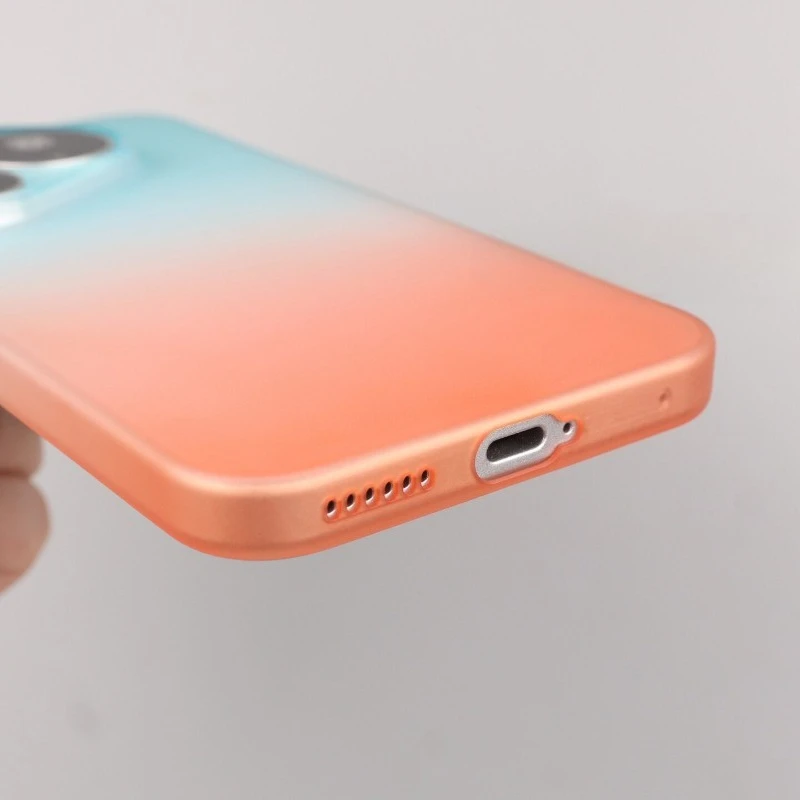 Vibrant Gradient Soft Silicone Shockproof Case - Ultra Thin Transparent TPU Cover