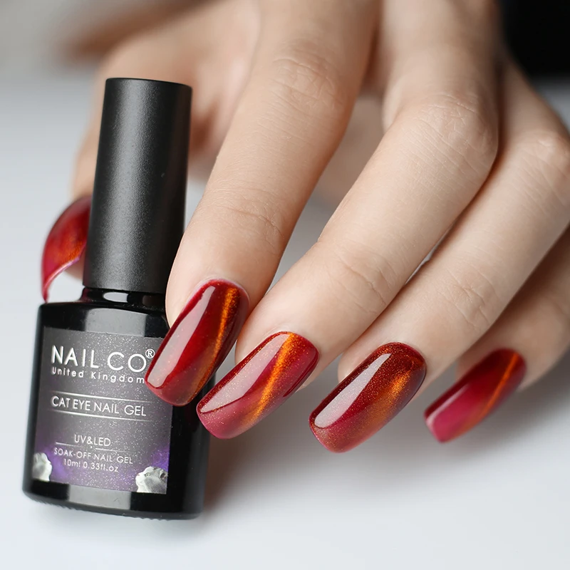 NAILCO 10ml Cat Eye Gel Polish Magic Magnetic Stick Cat Eye Gel Nail Soak Off UV Manicure Chameleon Gel Crystal Cat Eye Polish 3