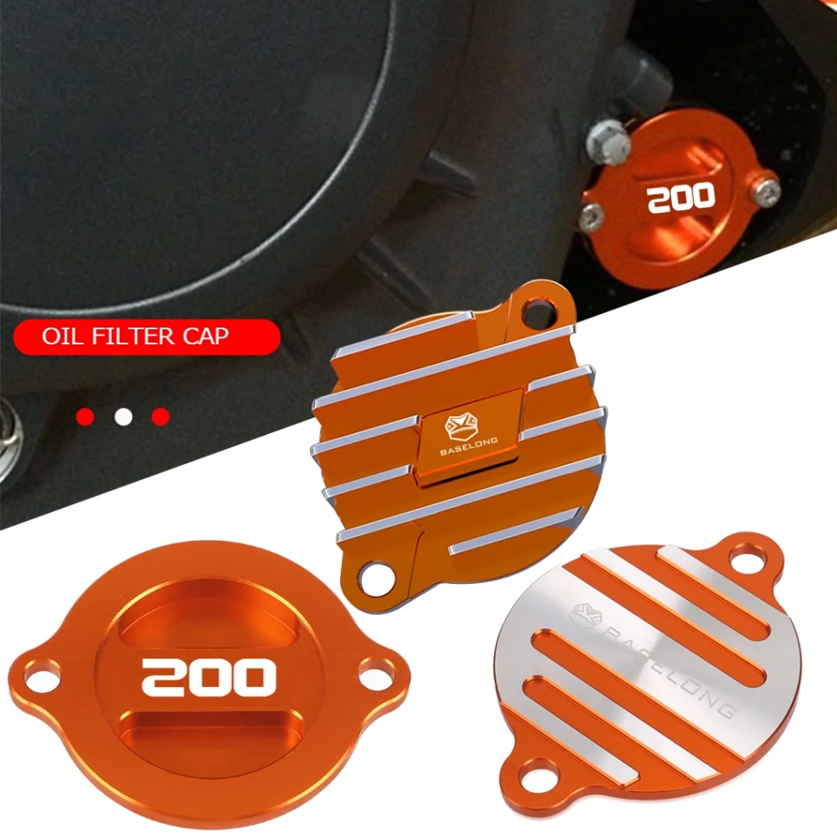 

FOR 200 Duk* 2020 2021 2022 2023 Motorcycle Accesories 200Duk* 200duk* CNC Oil Filter Cover Cap Protector 200 DUK* 2023-2020 22