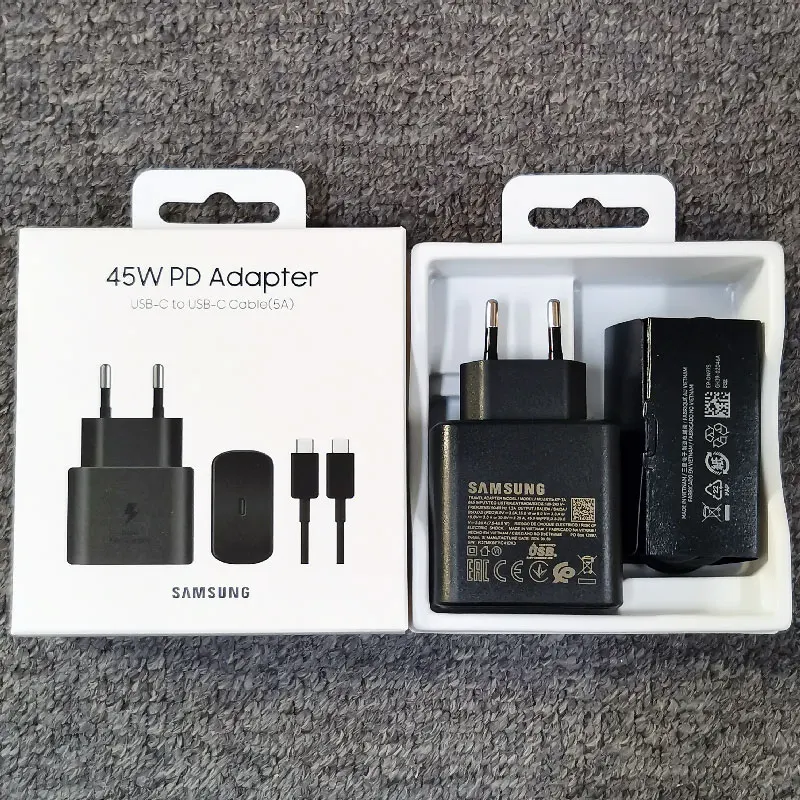 Super Fast 45W USB-C Charger Adapter with Cable by Samsung